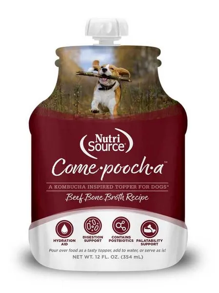 12/12oz Nutrisource Come-Pooch-A Beef Broth Recipe - Treat